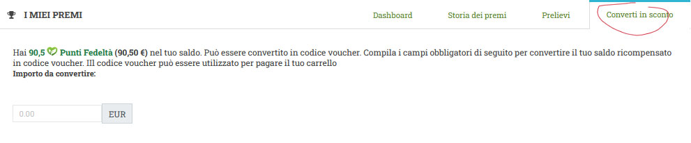 converti sconto